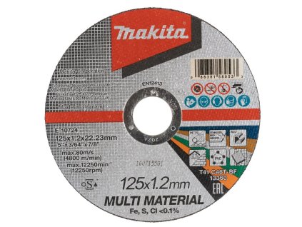 Makita E-10724 řezný kotouč 125x1.2x22.23 multi materiál (E-10724)