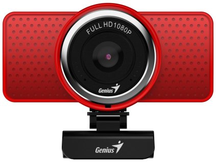 GENIUS webová kamera ECam 8000/ červená/ Full HD 1080P/ USB2.0/ mikrofon (32200001407)