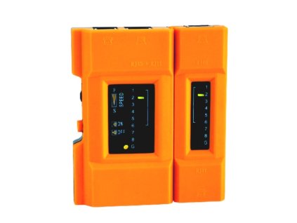 DATACOM Cable Tester LED (RJ45,12,11) ORANGE s reg.rychlosti testu (4585)