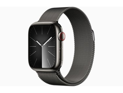 Apple Watch Series 9 41mm Cellular Grafitově šedý nerez s grafitově šedým milánským tahem (MRJA3QC/A)