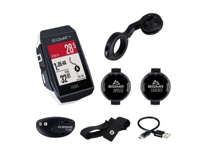 SIGMA cyklopočítač ROX 11.1 EVO SENSOR SET, bílá (1035)