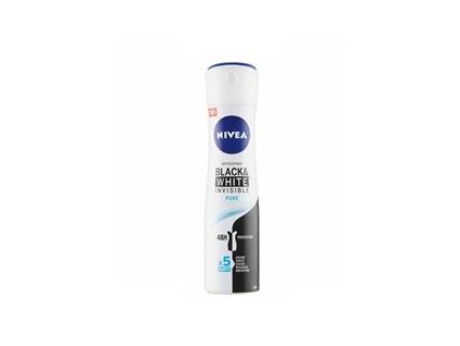 Nivea Invisible Black & White Pure antiperspirant ve spreji 150 ml (4005808728879)