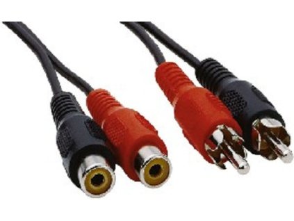 PremiumCord Kabel 2x Cinch-2x Cinch, M/F 2m (kjackcmf2-2)