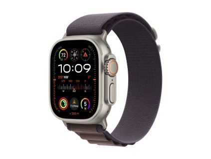 Apple Watch Ultra 2 49mm titanové pouzdro s indigo alpským tahem - Small (MRER3CS/A)