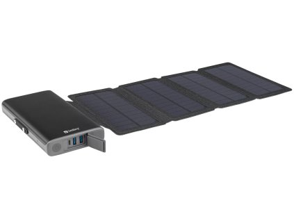 Sandberg Solar 4-Panel Powerbank 25000 mAh, solární nabíječka, černá (420-56)