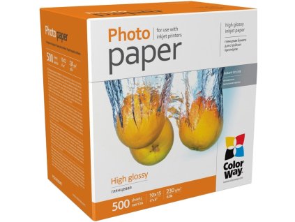 ColorWay fotopapír lesklý 230g/m2/ 10x15/ 500 listů (PG2305004R)