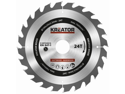 Kreator KRT020416 - Pilový kotouč na dřevo 190mm, 24T (KRT020416)