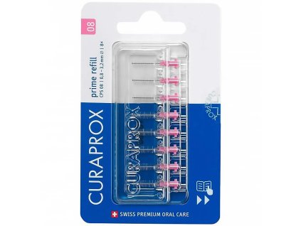 Curaprox Prime Refill 08 - 3,2mm / pink 8ks - náhrada (7612412426533)