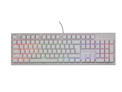 Genesis herní mechanická klávesnice THOR 303/RGB/Outemu Peach Silent/Drátová USB/US layout/Bílá (NKG-1879)