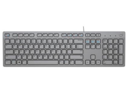 DELL klávesnice KB216/ multimediální/ německá/ GER/ DE/ USB/ drátová/ šedá (580-ADHN)