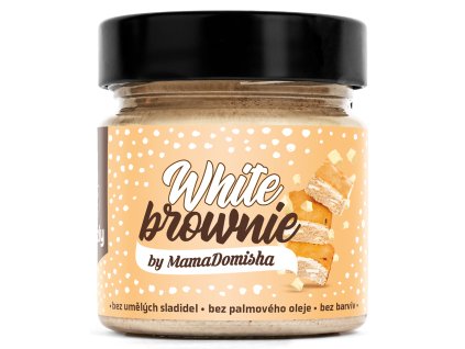 GRIZLY Lískooříškový krém White Brownie by MamaDomisha, 250 g (8595678415277)