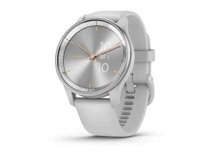 Garmin vivomove Trend, Stříbrná nerezová luneta, pouzdro Mist Grey, silikonový (010-02665-03)