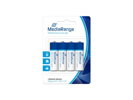 MediaRange Premium Alkalické baterie LR06 (AA) 1,5V blister 4ks/balení (MRBAT104)