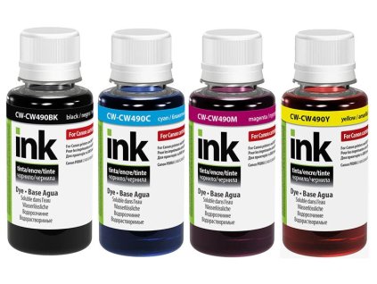 ColorWay alternativní inkoustová náplň pro CANON / GI-490/ G1400/ G2400/ G3400/ 4x 100ml Multipack (CW-CP490/CW490SET01)