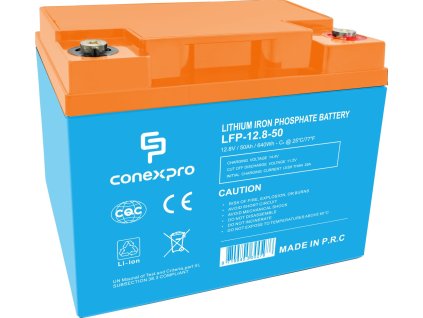 Conexpro baterie LiFePO4, 12.8V, 50Ah, Smart BMS, Bluetooth (LFP-12.8-50)
