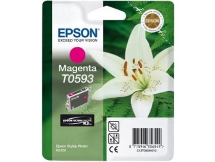 Epson T0593 Magenta Ultra Chrome K3 13ml pro Stylus Photo R2400 - originální (C13T05934010)