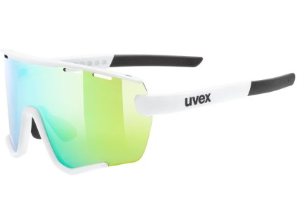 UVEX BRÝLE SPORTSTYLE 236 SET WHITE MAT / MIRROR GREEN (CAT. 2) + CLEAR (CAT. 0) (00084148)