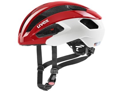 UVEX HELMA RISE CC, RED - WHITE MAT vel.56-60 cm (00083501)