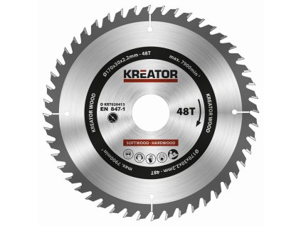 Kreator KRT020413 - Pilový kotouč na dřevo 170mm, 48T (KRT020413)