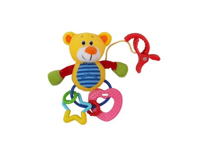 Baby Mix Plyšová hračka s chrastítkem medvěd (5902216901605)