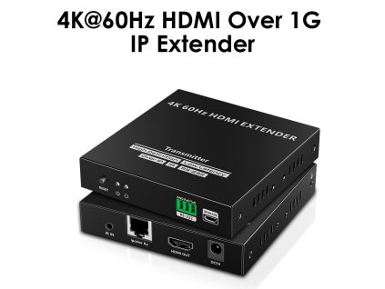 PremiumCord 4K@60Hz HDMI nekompresovaný extender na 120m přes LAN, over IP (khext120-10)
