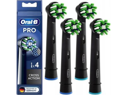 Oral-B EB 50-4 PRO Cross Action Black Náhradní hlavice, 4 ks (1100028169)