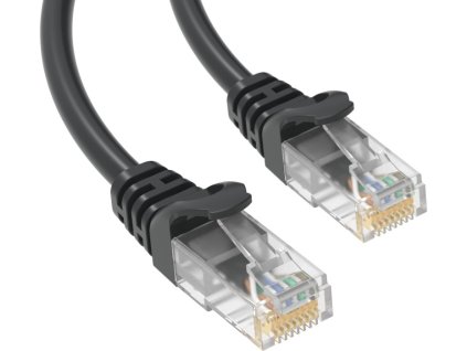 Conexpro patch kabel UTP, CAT5e, 0.25m, ekonomy, černý (PC5U-025-E)