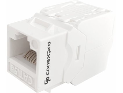 Conexpro beznástrojový keystone UTP, CAT5E, bílý (KS-5-UTP-TL)