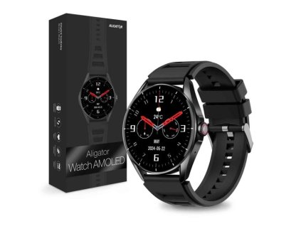 Chytré hodinky ALIGATOR Watch AMOLED, černé (AW09BK)