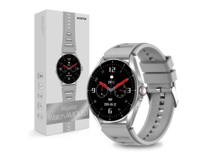 Chytré hodinky ALIGATOR Watch AMOLED, stříbrné (AW09SR)