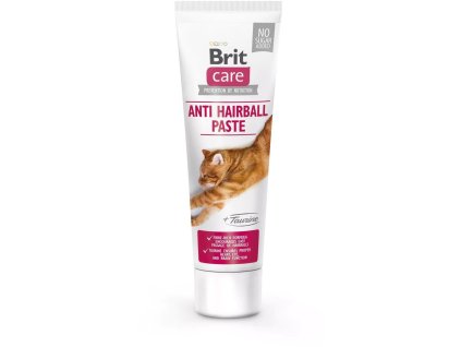 Brit Care Cat Paste Antihairball with Taurine 100g pasty pro kočky (8595602545841)