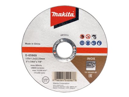 Makita D-65969-12 řezný kotouč 125x1.0x22.23 nerez (D-65969-12)