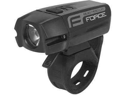 FORCE světlo přední BUG-400 USB černé (45207)