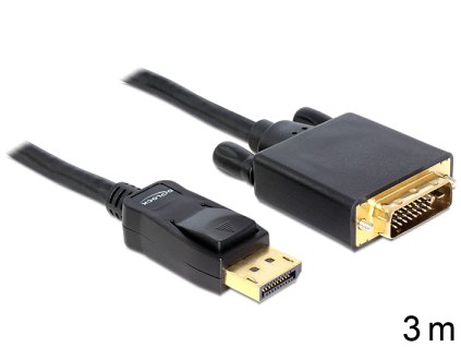 Delock kabel DisplayPort (samec) na DVI 24+1 (samec), 3m (82592) (82592)