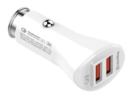 ColorWay 2x USB nabíječka do auta 36W, bílá (CW-CHA011Q-WT)