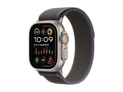 Apple Watch Ultra 2 49mm titanové pouzdro s černo-modrým trailovým tahem - M/L (MRF63CS/A)