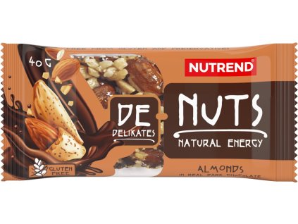 Nutrend DeNuts 40 g, mandle v hořké čokoládě (VM-036-40-MLČ)