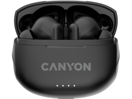 CANYON TWS8B Bluetooth bezdrátová sluchátka s mikrofonem, černá (CNS-TWS8B)