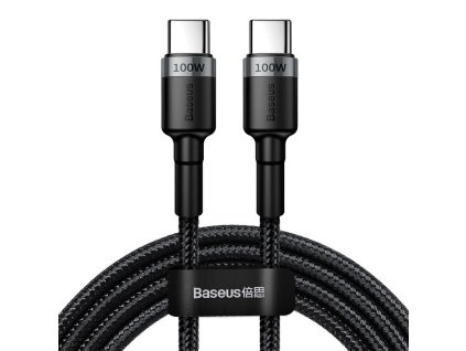 Baseus 100W rychl=nabíjení USB pro kabel typu C (20V 5A), 2m šedo-černý (CATKLF-ALG1)