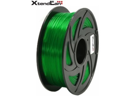 XtendLAN PETG filament 1,75mm průhledný zelený 1kg (3DF-PETG1.75-TGN 1kg)