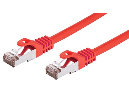C-TECH patch cord Cat6, FTP, červený, 1m (CB-PP6F-1R)