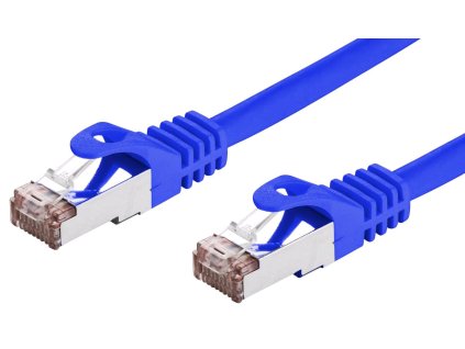 C-TECH patch cord Cat6, FTP, modrý, 0,25m (CB-PP6F-025B)