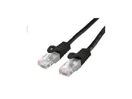 C-TECH patch cord Cat6, UTP, černý, 0,5m (CB-PP6-05BK)