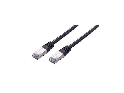 C-TECH patch cord Cat5e, FTP, černý, 0,25m (CB-PP5F-025BK)