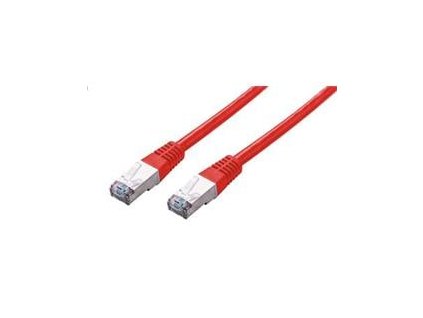 C-TECH patch cord Cat5e, FTP, červený, 0,5m (CB-PP5F-05R)