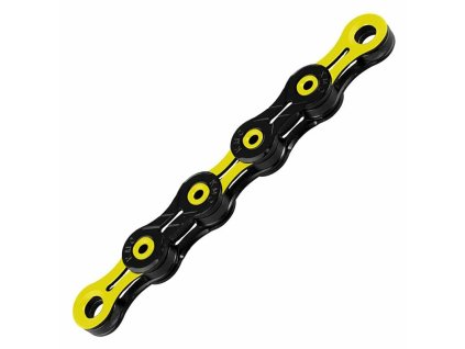 Řetěz KMC DLC 11 Super Light, 11 rychlostí, žluto/černý - 118 článků (23700)