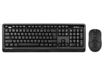 A4tech FG1012S, tichý bezdrátový kancelářský set klávesnice s myší, černá (FG1012S-BK)