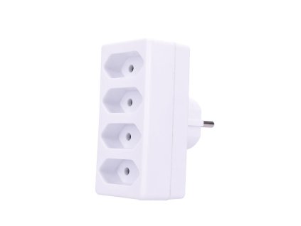 Solight rozbočka, 4x 2,5A, bílá (P82)