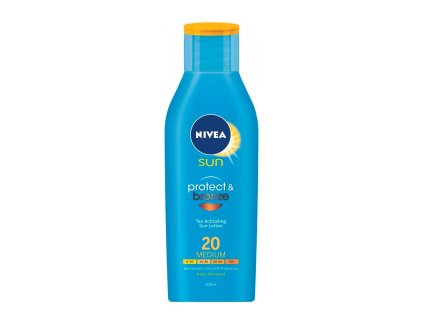 Nivea Sun Protect & Bronze Sun Lotion SPF 20 200ml (4005808432394)