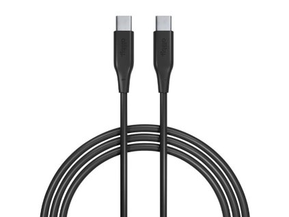 Datový kabel Allity AUC-02 USB-C/USB-C 1m 60W černý (GSM186397)